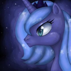 Size: 900x900 | Tagged: safe, artist:allymoodyneko, princess luna, g4, female, solo