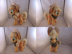 Size: 1597x1199 | Tagged: safe, artist:little-broy-peep, applejack, g4, commission, irl, neckerchief, photo, plushie, solo