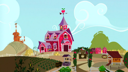 Size: 1366x768 | Tagged: safe, screencap, g4, carrot farm, chicken coop, farm, no pony, sweet apple acres