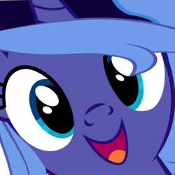 Size: 5000x5000 | Tagged: safe, artist:dassboshit, princess luna, alicorn, pony, g4, absurd resolution, close-up, cute, daaaaaaaaaaaw, female, filly, hi anon, looking at you, lunabetes, meme, solo, woona, young