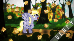 Size: 1920x1080 | Tagged: safe, artist:daydreamsyndrom, artist:floppychiptunes, artist:minhbuinhat99, artist:turbo740, derpy hooves, pegasus, pony, g4, female, food, mare, muffin, solo, vector, wallpaper