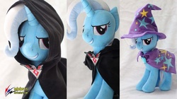 Size: 1296x728 | Tagged: safe, artist:nekokevin, trixie, pony, unicorn, g4, alicorn amulet, female, irl, mare, photo, plushie, solo