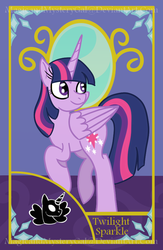 Size: 560x860 | Tagged: safe, artist:magicandmysterygal, twilight sparkle, alicorn, pony, g4, card, female, mare, solo, twilight sparkle (alicorn)