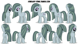 Size: 3840x2160 | Tagged: dead source, safe, marble pie, earth pony, pony, g4, female, flash puppet, high res, reference sheet, simple background, solo, transparent background, turnaround, vector