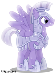Size: 2303x3000 | Tagged: safe, artist:brony-works, amethyst stone, crystal pony, pegasus, pony, g4, armor, crystal guard, crystal guard armor, high res, male, pegasus royal guard, royal guard, simple background, solo, stallion, transparent background, vector