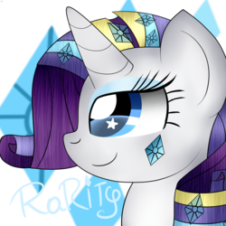 Size: 1600x1600 | Tagged: safe, artist:paintyrocks679, rarity, g4, female, rainbow power, rainbow power-ified, solo