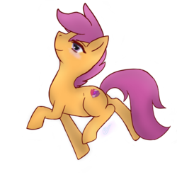 Size: 1000x1000 | Tagged: safe, artist:besan1-r1bon, scootaloo, g4, cutie mark, female, solo, the cmc's cutie marks, wingless