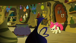 Size: 1366x768 | Tagged: safe, screencap, apple bloom, earth pony, pony, g4, the cutie pox, female, solo