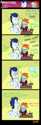 Size: 1024x3072 | Tagged: safe, artist:craftedfun3, rainbow dash, soarin', pony, g4, bad parenting, censored vulgarity, comic, distracted, distraction, female, grawlixes, male, offspring, ship:soarindash, shipping, straight