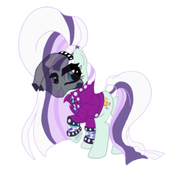 Size: 1024x1024 | Tagged: safe, artist:eternal-nocturn, coloratura, g4, the mane attraction, clothes, countess coloratura, female, jacket, leather jacket, solo