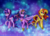 Size: 1400x1000 | Tagged: safe, artist:frostykat13, starlight glimmer, sunset shimmer, twilight sparkle, alicorn, pony, g4, accessory, alicornified, alicorns only, beautiful, counterparts, crown, cute, glimmerbetes, jewelry, looking at you, magical trio, princess, princess starlight glimmer, race swap, raised hoof, regalia, s5 starlight, shimmerbetes, shimmercorn, smiling, sparkles, starlicorn, stars, trio, twiabetes, twilight sparkle (alicorn), twilight's counterparts, wingding eyes