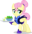 Size: 4637x5000 | Tagged: dead source, safe, artist:xebck, fluttershy, g4, the cutie re-mark, absurd resolution, alternate hairstyle, alternate timeline, clothes, eyeshadow, female, food, glass, hair bun, herbivore, hilarious in hindsight, juice, lemonade, maid, makeup, night maid fluttershy, nightmare takeover timeline, salad, simple background, solo, transparent background, tray, vector