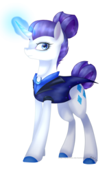 Size: 1573x2473 | Tagged: safe, artist:mp-printer, rarity, g4, the cutie re-mark, alternate timeline, female, magic, moon, night maid rarity, nightmare takeover timeline, simple background, solo, transparent background