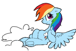 Size: 433x291 | Tagged: safe, artist:yoditax, rainbow dash, g4, cute, female, sketch, solo, underhoof