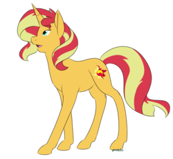 Size: 1200x1105 | Tagged: safe, artist:kourabiedes, sunset shimmer, pony, unicorn, g4, female, simple background, solo, transparent background