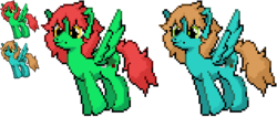 Size: 481x204 | Tagged: safe, artist:dmn666, oc, oc only, oc:tria, pegasus, pony, commission, pixel art, pokémon, ponymon, solo