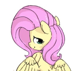 Size: 373x359 | Tagged: safe, artist:yoditax, fluttershy, g4, female, looking at you, looking back, solo