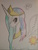 Size: 3456x4608 | Tagged: safe, artist:dmn666, princess celestia, g4, female, high res, solo, traditional art, wet mane