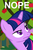 Size: 239x360 | Tagged: safe, screencap, twilight sparkle, pony, unicorn, g4, angry, apple, apple tree, bust, female, food, image macro, meme, no eyelashes, nope, portrait, solo, tree