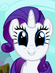Size: 345x454 | Tagged: safe, screencap, rarity, pony, unicorn, g4, season 1, the ticket master, animated, blinking, cute, female, looking at you, mare, open mouth, raribetes, solo, wide eyes