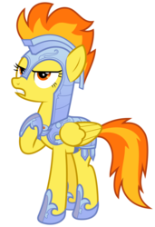 Size: 2000x2924 | Tagged: safe, artist:vectorfag, spitfire, pegasus, pony, g4, armor, female, high res, request, show accurate, simple background, solo, trace, transparent background, vector