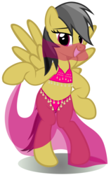 Size: 5000x7930 | Tagged: safe, artist:hunterz263, daring do, pegasus, pony, g4, .psd available, absurd resolution, bedroom eyes, belly dancer, bipedal, female, midriff, sexy, show accurate, solo, stupid sexy daring do