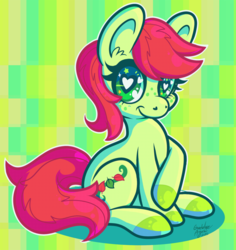 Size: 900x953 | Tagged: safe, artist:dolcisprinkles, oc, oc only, oc:leaf cascade, earth pony, pony, female, heart eyes, looking at you, mare, smiling, smiling at you, solo, sparkly eyes, starry eyes, wingding eyes