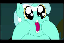 Size: 960x640 | Tagged: artist needed, source needed, safe, lyra heartstrings, pony, unicorn, g4, cute, female, reaction image, shocked, solo, surprised
