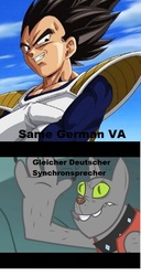 Size: 400x780 | Tagged: safe, rover, diamond dog, g4, deutsch, dragon ball, dragon ball z, exploitable meme, german, male, meme, oliver siebeck, same voice actor, vegeta