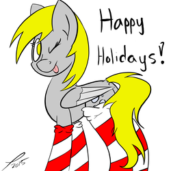 Size: 5000x5000 | Tagged: safe, artist:platenjack, derpy hooves, pegasus, pony, g4, absurd resolution, clothes, female, mare, simple background, socks, solo, striped socks, tongue out, wink