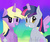 Size: 400x333 | Tagged: safe, artist:dashiekawaii145, derpy hooves, twilight sparkle, alicorn, pony, g4, scare master, alicorn costume, clothes, costume, derpy books, deviantart watermark, duo, fake horn, fake wings, female, mare, nightmare night, nightmare night costume, obtrusive watermark, sticky note, toilet paper roll, toilet paper roll horn, tube, twilight muffins, twilight sparkle (alicorn), watermark, wig