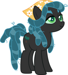 Size: 1024x1129 | Tagged: safe, artist:blah23z, color edit, edit, queen chrysalis, tree hugger, g4, colored, female, palette swap, simple background, solo