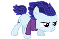 Size: 992x655 | Tagged: safe, artist:starryoak, artist:taviathemad, oc, oc only, oc:sprinkle sprint, earth pony, pony, clothes, colt, magical gay spawn, male, offspring, parent:double diamond, parent:party favor, parents:partydiamond, scarf, simple background, solo, transparent background