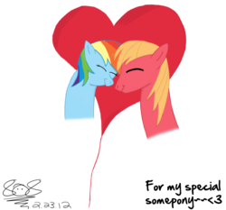 Size: 900x840 | Tagged: safe, artist:aruigus808, big macintosh, rainbow dash, earth pony, pony, g4, heart, male, ship:rainbowmac, shipping, stallion, straight