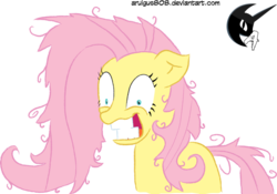 Size: 900x631 | Tagged: safe, artist:aruigus808, fluttershy, g4, female, insanity, solo