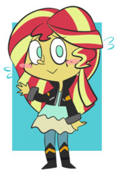 Size: 408x600 | Tagged: safe, artist:typhwosion, sunset shimmer, equestria girls, g4, female, simple background, solo, transparent background