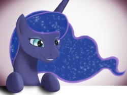 Size: 1923x1440 | Tagged: safe, artist:starblaze25, princess luna, g4, female, simple background, solo