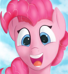 Size: 1869x2030 | Tagged: safe, artist:starblaze25, pinkie pie, earth pony, pony, g4, :d, female, heart eyes, mare, open mouth, open smile, smiling, solo, wingding eyes