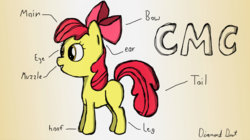 Size: 907x509 | Tagged: safe, artist:diamonddusst, apple bloom, g4, female, solo