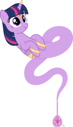 Size: 6400x11092 | Tagged: safe, artist:parclytaxel, twilight sparkle, alicorn, genie, genie pony, pony, ask genie twilight, g4, .svg available, absurd resolution, bottle, female, floating, jewelry, mare, on back, simple background, smiling, solo, transparent background, twilight sparkle (alicorn), vector