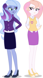 Size: 2745x5000 | Tagged: safe, artist:xebck, princess celestia, princess luna, principal celestia, vice principal luna, equestria girls, g4, alternate universe, duo, hands behind back, role reversal, shadow, simple background, transparent background, vector