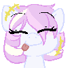 Size: 100x100 | Tagged: safe, artist:smallandnaughty, oc, oc only, oc:princess pastel, animated, explicit source, eyes closed, tongue out
