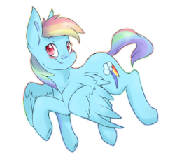 Size: 1853x1709 | Tagged: safe, artist:cookietasticx3, rainbow dash, pegasus, pony, g4, backwards cutie mark, blushing, female, looking back, mare, simple background, smiling, solo, transparent background, wings