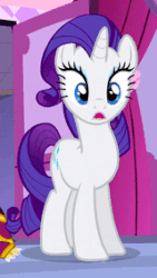 Size: 160x283 | Tagged: safe, screencap, rarity, pony, for whom the sweetie belle toils, g4, animated, female