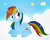 Size: 2000x1600 | Tagged: safe, artist:darkynez, rainbow dash, g4, cloud, female, solo