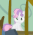 Size: 352x375 | Tagged: safe, screencap, sweetie belle, pony, unicorn, for whom the sweetie belle toils, g4, animated, aura, bobblehead, cropped, cute, diasweetes, dizzy, female, filly, frown, glowing, headbob, looking at you, sitting, solo, wide eyes