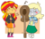 Size: 667x586 | Tagged: safe, artist:typhwosion, derpy hooves, sunset shimmer, equestria girls, g4, cello, clapping, duo, eyes closed, musical instrument, simple background, transparent background, upside down