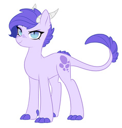 Size: 2000x2100 | Tagged: safe, artist:kianamai, oc, oc only, oc:crystal clarity, dracony, hybrid, kilalaverse, high res, interspecies offspring, next generation, offspring, parent:rarity, parent:spike, parents:sparity, redesign, simple background, solo, white background
