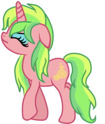 Size: 400x469 | Tagged: safe, artist:hannaspeert123, artist:ponybasesrus, artist:xebck, lemon zest, pony, unicorn, equestria girls, g4, my little pony equestria girls: friendship games, base used, equestria girls ponified, female, horn, ponified, simple background, solo, transparent background