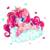 Size: 1000x1000 | Tagged: safe, artist:ipun, oc, oc only, oc:sugar ella, pony, unicorn, blushing, bow, bracelet, female, hair bow, heart, heart eyes, jewelry, looking at you, mare, necklace, open mouth, simple background, smiling, solo, transparent background, wingding eyes